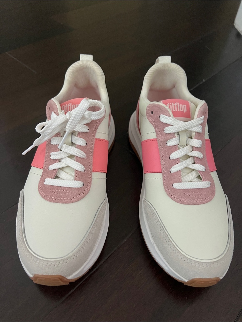 Fitflop cream and Pink Platform-Style Sneakers 8 - Picture 2 of 9